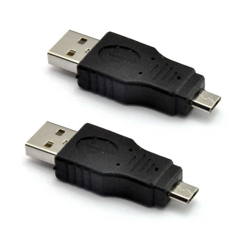 UCEC USB 2.0 Adapter - A-Male to Micro-Male - Black (2 Pack) - Image 1